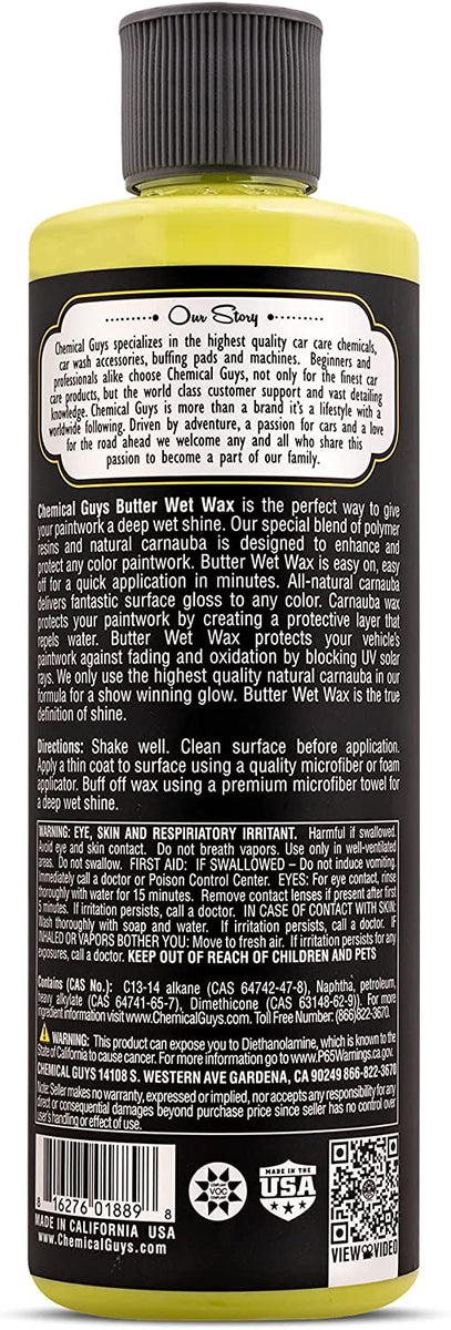 Chemical Guys Butter Wet Wax Liquid Cream Car Wax (Safe for all