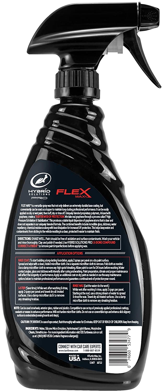 Turtle Wax Hybrid Solutions Pro Graphene Flex Car Spray Wax 680ml – My  Shiny Wheels